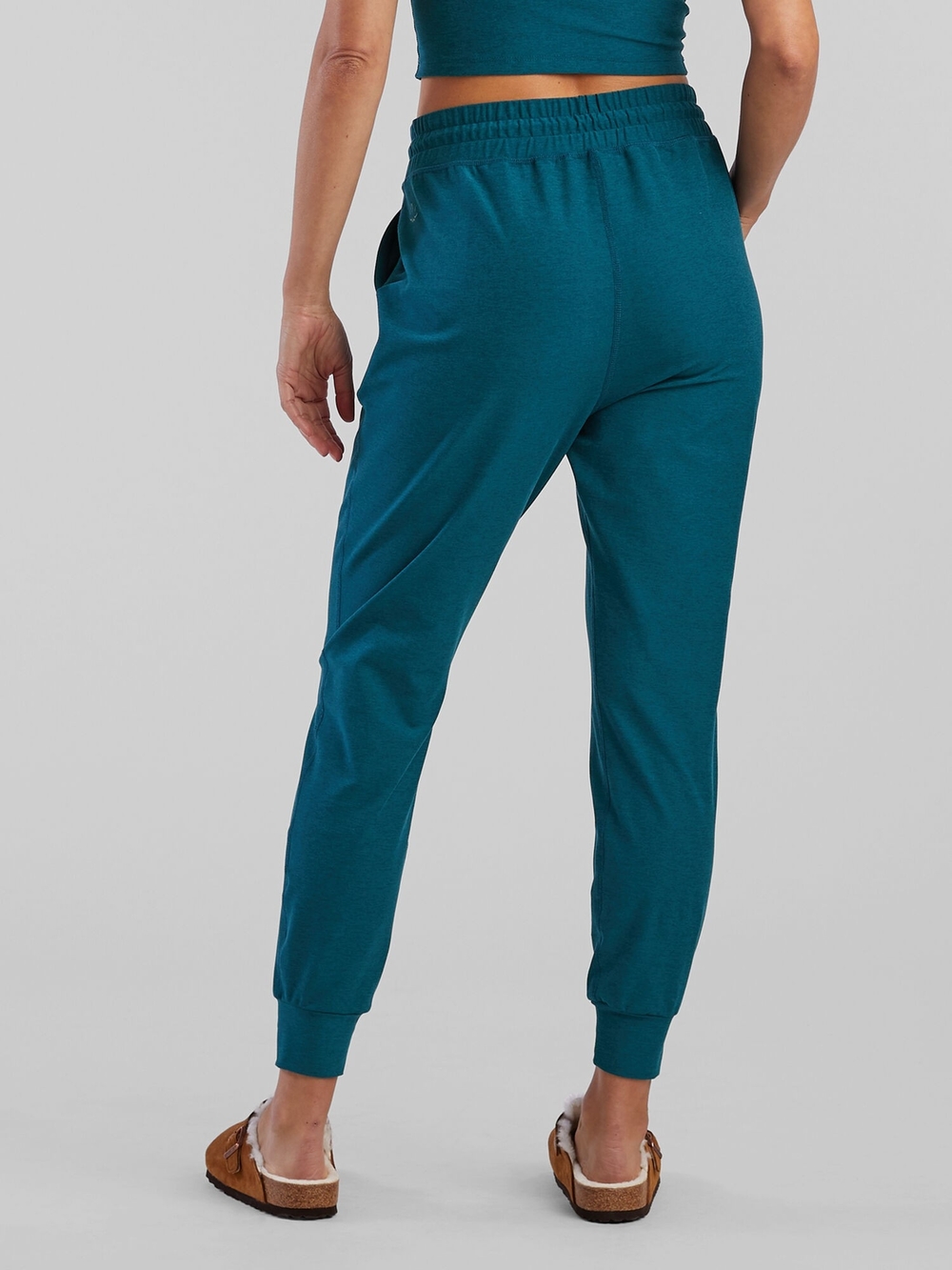 Beyond Yoga Spacedye Commuter Midi Jogger Teal LG Buttery Soft Athleisure Pants - Picture 2 of 11
